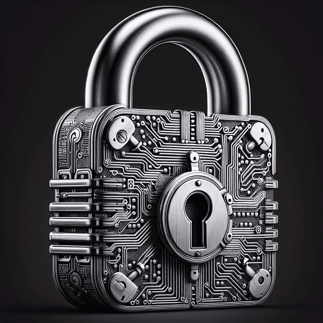 A close-up illustration of a padlock with circuit patterns and digital numbers, symbolizing cybersecurity and privacy laws.